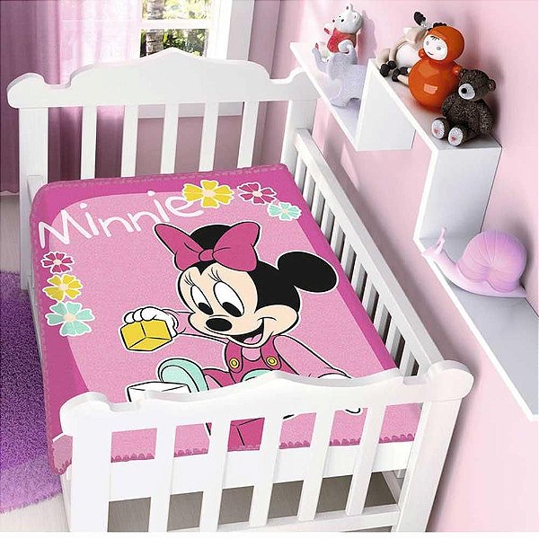 Cobertor Infantil Disney Minnie Brincando