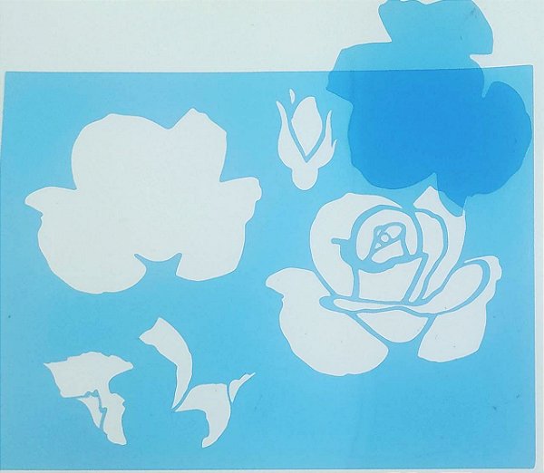 SRA-699 ROSA E FOLHAS SOBREPOSIÇÃO - 30X40