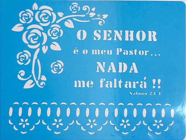 SRA-713 - STENCIL MINIMALISTA FRASE EVANGÉLICA 1 - 30x40