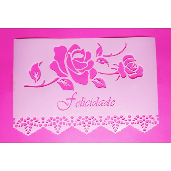 SRA-781 - ROSAS EM ACETATO BRANCO 30x23