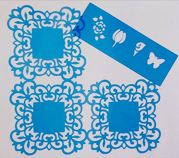 SRA-797 - BARRADO COM FLORES E BORBOLETA - 25x25