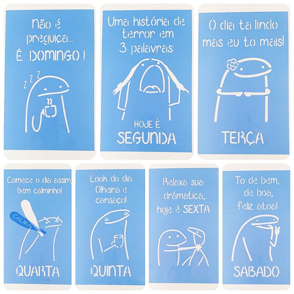 SRA-852 KIT SEMANINHA FLORK - 19X30 CADA STENCIL