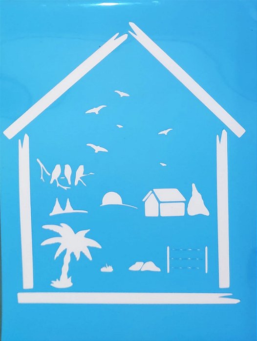 SRA-872 - PAISAGEM MOLDURA CASINHA DE MADEIRA - 30x40