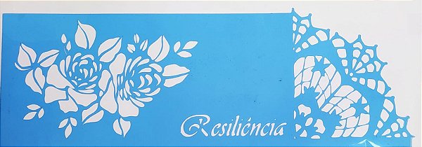 SRA-1031 - RESILIÊNCIA - ROSA PARA TOALHA COM MODURA E FRASE - 14x37