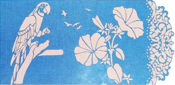 SRA-1040 - ARÁRA E ORQUÍDEA - 34x16