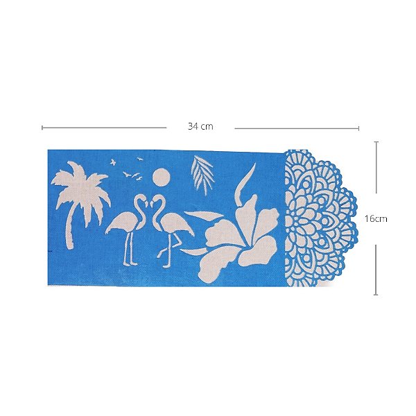SRA-1043 - FLAMINGO, FLORES E PAISAGEM - 34x16