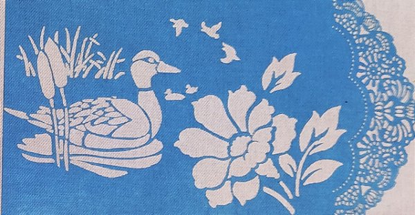 SRA-1045 - PATO, FLORES E PAISAGEM - 34x16