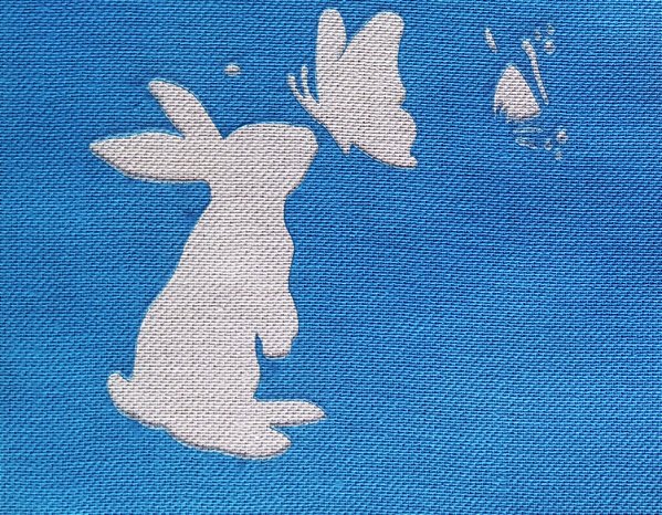 SRA-1049 - COELHO E BORBOLETA COM DETALHES - 19x15
