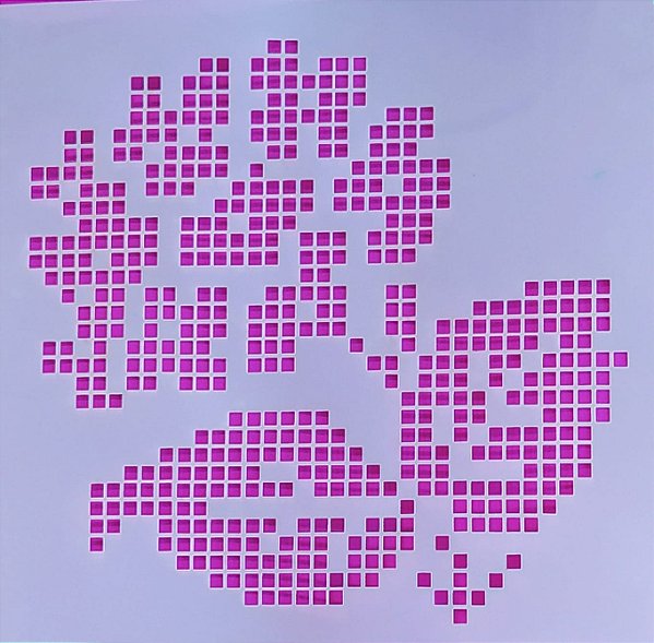 SRA-1086 - FALSO BORDADO PONTO CRUZ HORTÊNSIAS - 19x19