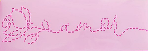 SRA-1099 - FALSO BORDADO PONTO CRUZ FRASE AMOR E ROSA - 13X35