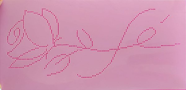SRA-1100 FALSO BORDADO PONTO CRUZ FRASE FÉ E ROSA - 15X33