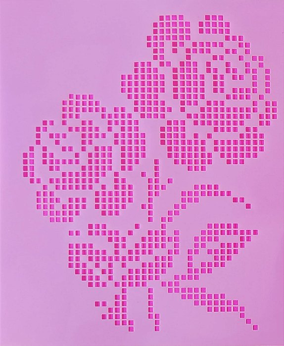 SRA-1105 FALSO BORDADO PONTO CRUZ DUAS ROSAS - 22X29