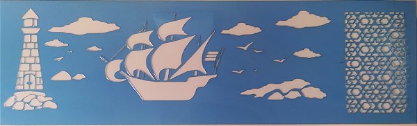 SRA-1144 - PAISAGEM BARCO PARA TOALHA 1