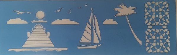 SRA-1146 - PAISAGEM BARCO PARA TOALHA 3