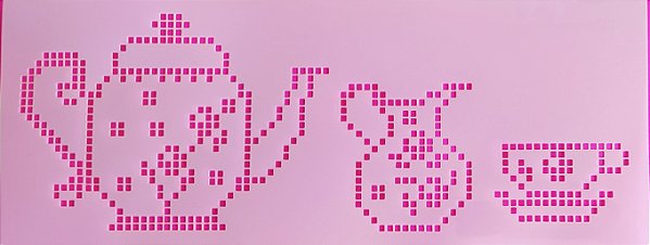 SRA-1154 - FALSO BORDADO PONTO CRUZ - BULE ,JARRO E XICARA