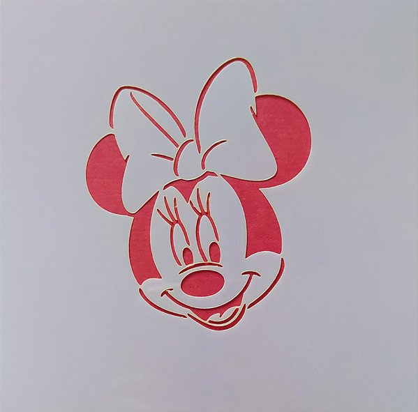 SRA-1253 STENCIL PARA BISCOITO ROSTO MINNIE