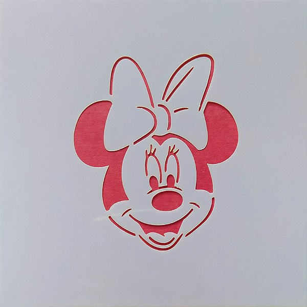 SRA-1255 STENCIL PARA BISCOITO ROSTO MINNIE 2