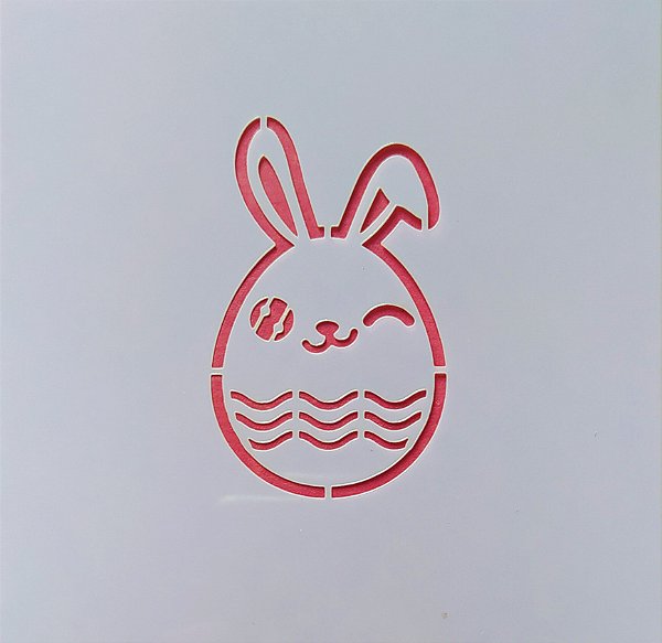 SRA-1262 STENCIL PARA BISCOITO OVO DE PÁSCOA COELHO