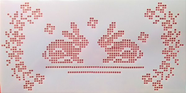 SRA-1341 BORDADO PONTO CRUZ COELHOS - 29X15