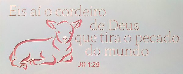 SRA-1344 FRASE CORDEIRO DE DEUS - 34X14