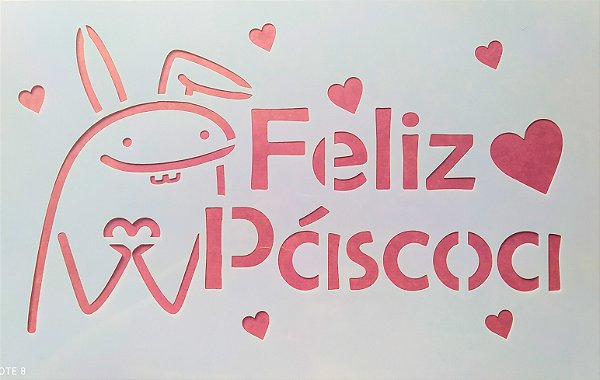 SRA-1355 PÁSCOA FLORK FRASE FELIZ PASCOA - 29X18