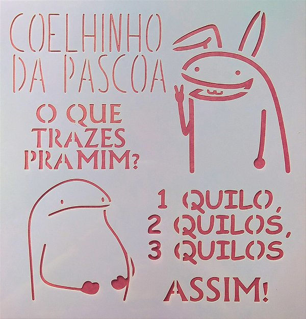SRA-1357 PÁSCOA FLORK FRASE COELHINHO DA PÁSCOA - 25X26