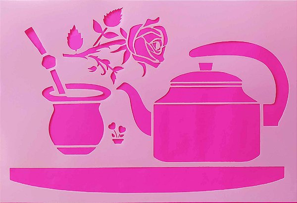 SRA-1361 - CHALEIRA, CUIA E ROSA - 35x27