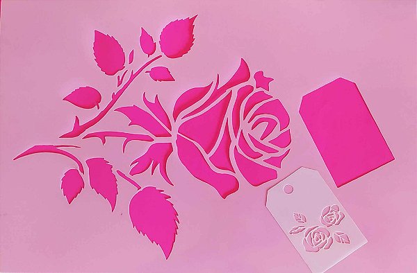 SRA-1369 - ROSA COM ETIQUETA - 35x15