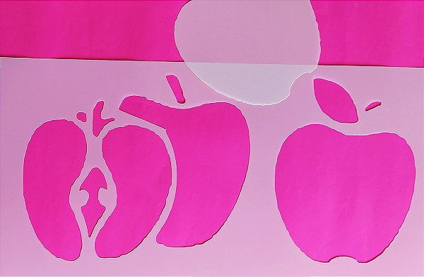 SRA-1371- Stencil para tapetes - maçãs