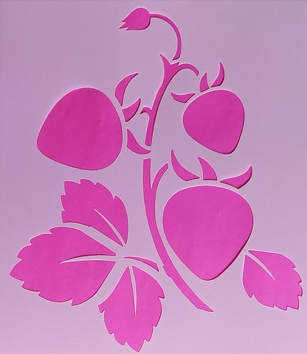 SRA-1372 - STENCIL PARA TAPETES - MORANGOS