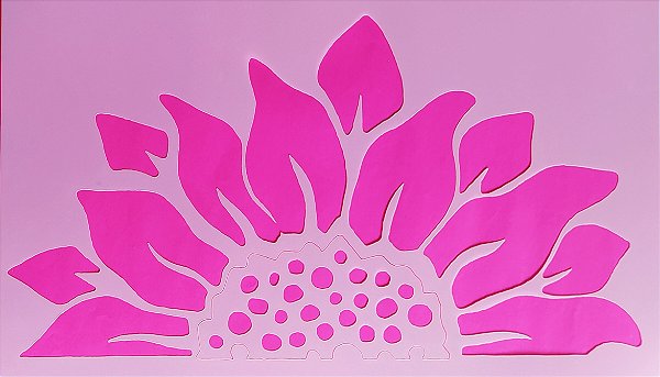 SRA-1376 - STENCIL PARA TAPETES - GIRASSOL