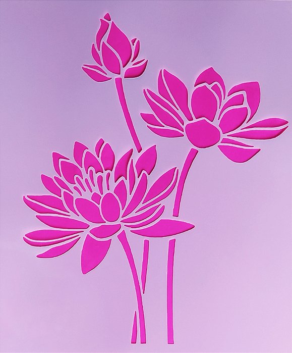 SRA-1381 - STENCIL PARA TAPETES - MAGNOLIA