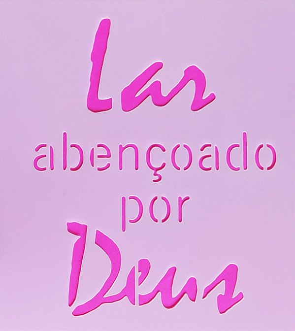 SRA-1390 - FRASE PARA TAPETES - LAR ABENÇOADO POR DEUS