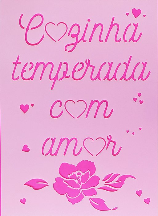 SRA-1437 - FRASE COZINHA TEMPERADA  COM AMOR