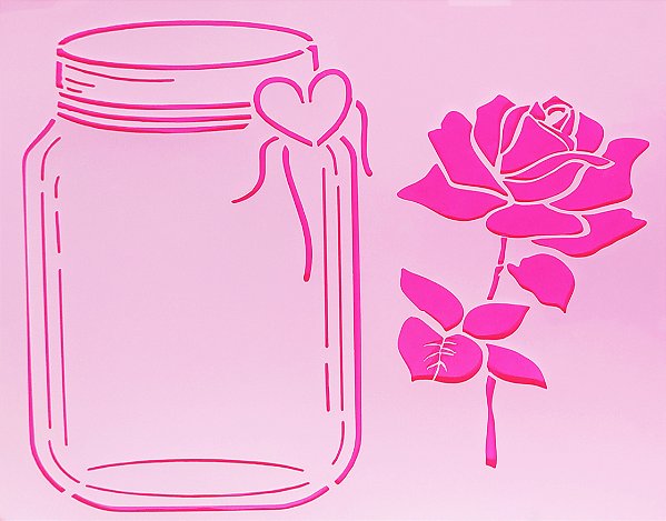 SRA-1495 - POTE DE VIDRO  COM ROSA