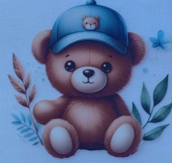 ADR-038- URSINHO COM BONE -ADESIVO DTF