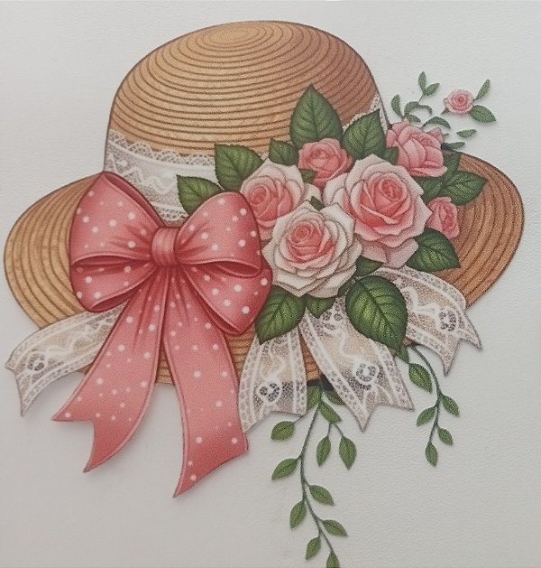 ADR-22 - CHAPÉU LAÇO ROSA - ADESIVO DTF