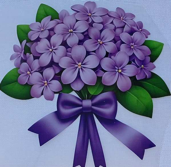 ADR-048 - HORTENSIAS COM LAÇO -ADESIVO DTF