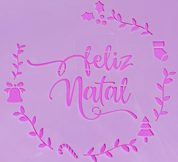 SRA-1692 - FRASE FELIZ NATAL COM MOLDURA - NATAL 2025