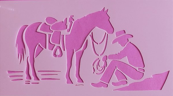 SRA-1711 - HOMEM E CAVALO - PAISAGEM TOALHA