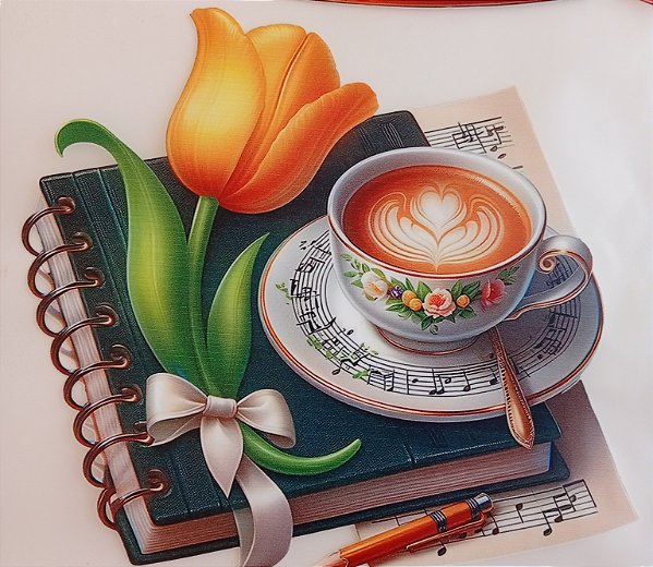 ADR-127 - XICARA E TULIPAS - ADESIVOS DTF