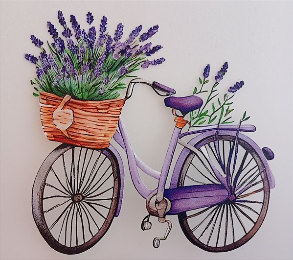 ADR-131 - BICICLETA COM LAVANDAS - ADESIVOS DTF