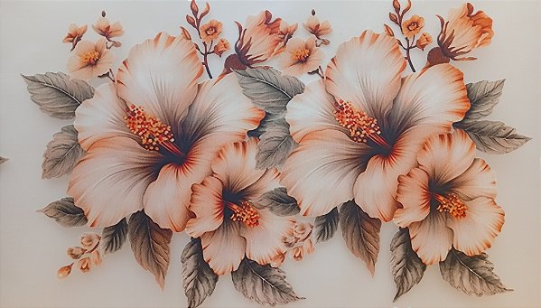 ADR-190 - HIBISCOS - MODELOS PARA TOALHAS -DTF