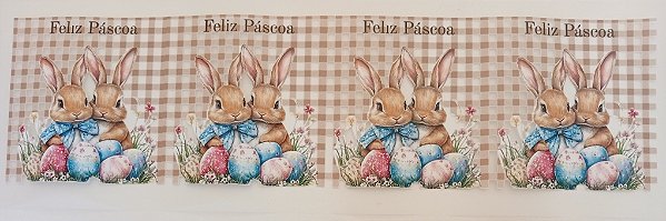 ADR-207 - BARRADO IMITANDO TECIDINHO DIGITAL -PASCOA - ADESIVOS DTF