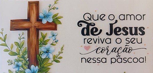 ADR-210 - FRASE AMOR DE JESUS - PASCOA - ADESIVOS DTF