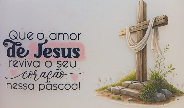 ADR-211 - FRASE AMOR DE JESUS - PASCOA - ADESIVOS DTF