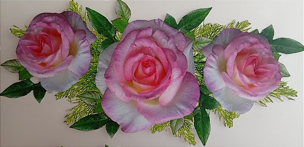 ADR-246 - ROSAS PARA TOALHAS COM GALHINHOS. - ADESIVO DTF