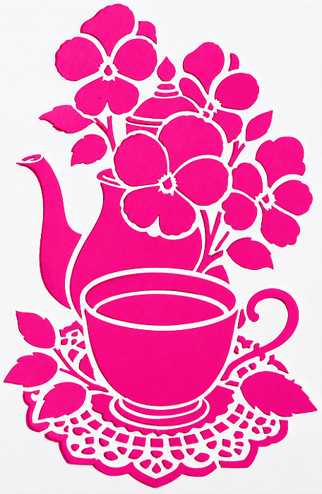SRA-1843 - BULE, AMOR PERFEITO E TOALHINHA - COLEÇÃO CASA CHA E FLORES