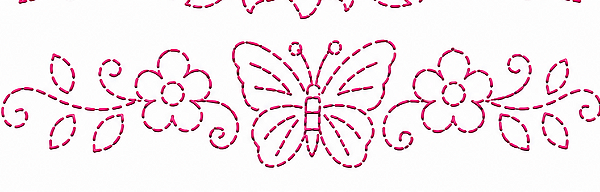 SRA-1855 - BORBOLETA E FLORES - TOALHAS - COLEÇÃO BORDADO A MAO