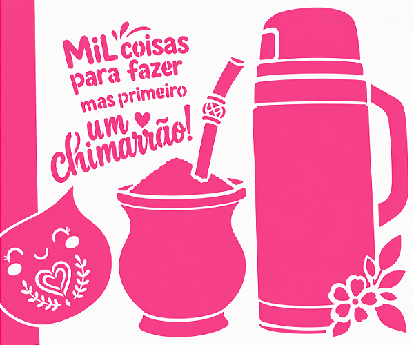 SRA-1864 - GARRAFA E CUIA COM FRASE - COLECAO CANTINHO DO CHIMARRÃO
